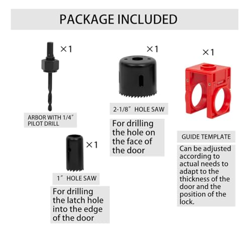 Kit de instalación de cerrojos y cerraduras para madera miniatura 3