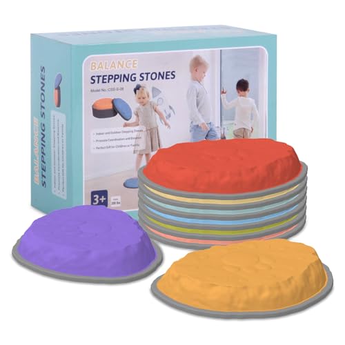 8Pcs Stepping Stones for Kids, Todder Ourdoor Toys, The Floor Is Lava Game for Kids Balance Toys, Indoor Obstacle Course for Toddler 1-3