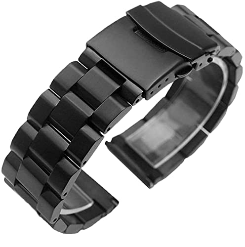 Pulsera de eslabones de metal para reloj: comodidad elástica de 18-24 mm para el día a día