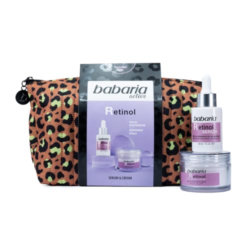 Babaria - Pack Regalo Mujer Retinol | Rutina Con Serum Facial 30 Ml | Crema Antimanchas Facial Mujer 50 Ml Con Retinol, Vitamina A Y Ácido Hialurónico | Con Efecto Antiarrugas Y Antimanchas