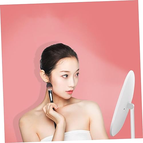 Espejo de maquillaje LED con pantalla táctil y base giratoria miniatura 3