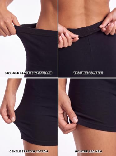 Image of Sexy Basics Women's Cotton Stretch Boyshort Boxer Briefs | Light Weight Undershort Trunks | Multi Packs & Colors