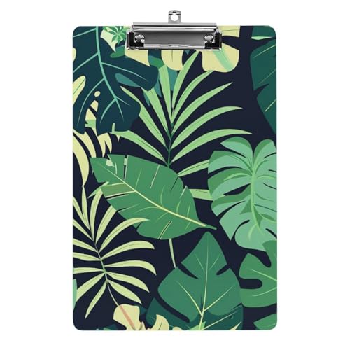 Portapapeles acrílico A4 de diseño botánico Jungle Canopy con soporte de pared reforzado
