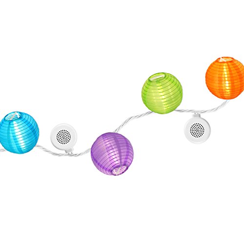 outdoor string lights with bluetooth speakers