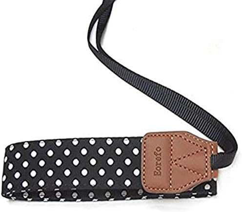 Eorefo Camera Strap Women Camera Neck Strap Shoulder Belt Strap for Compact Digital Camera, Mirrorless Camera, Small DSLR Camera, Instant Camera.(Black)