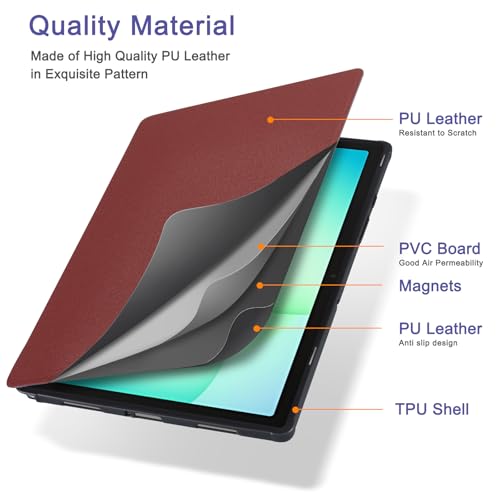 Image of CoBak Case for Samsung Galaxy Tab A9 Plus 10.9-inch 2023, Multi-Viewing Angles, All New PU Leather Smart Cover with Auto Sleep Wake Feature for Samsung Galaxy Tab A9 + Tablet