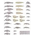 30pcs Unpainted Fishing Baits Sets Blank Hard lures Kit Crankbaits Wobblers Fishing Tackle With 3D Eyes
