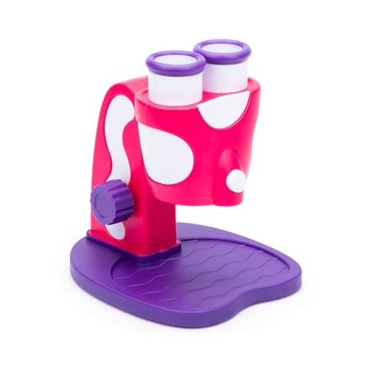 Educational Insights GeoSafari Jr. Pink My First Kids Microscope Toy, Preschool Science, STEM Toy, Gift for Boys & Girls, Ages 3+