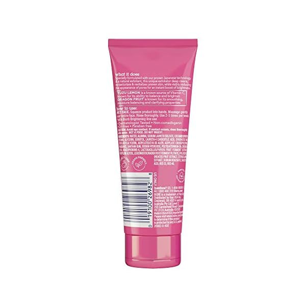 Biore-Brightening-Exfoliating-Scrub-Pink-35-Fl-Oz Bioré Brightening Exfoliating Scrub, 3.5 Fluid Ounces, to Exfoliate and Even Skin Tone, for All Skin Types