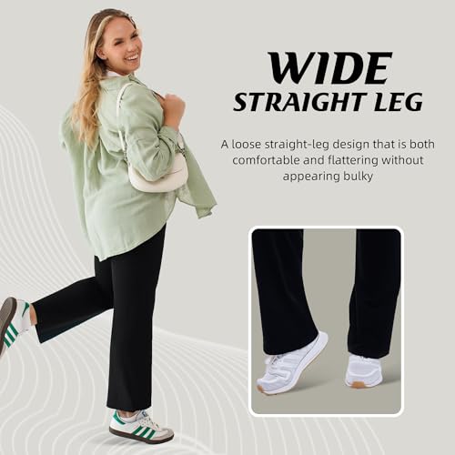 Walifrey Wide Leg Pants Woman Casual Sweatpants with Pockets for Women High Waist Loose Stretch Trousers3