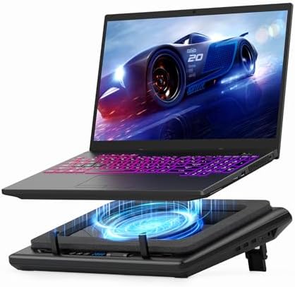 Base Raffreddamento Gaming Per Laptop 14-19 Pollici Con Ventola Turbo 14cm E Hub USB - No RGB - Foto 6