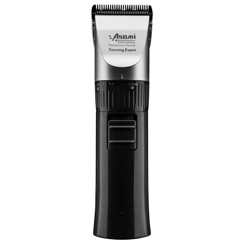 Image of ASBAH Professional Rechargeable Hair Clipper for Men- High-Efficiency Precision Blades, Adjustable Taper Lever, 4 Guide Combs, Cordless Grooming & Hair Cutting Machine