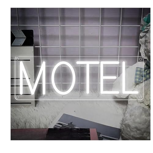 Enseigne néon pour motel et entreprise décoration murale lumineuse de 40x14cm