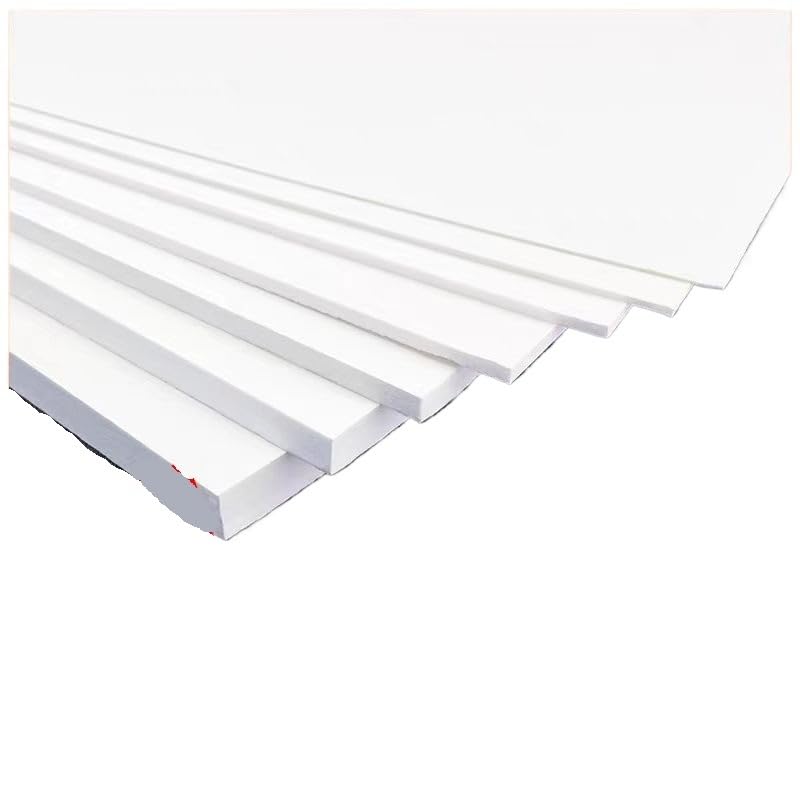 5 Pcs 5mm White PVC Foam Sheets - Lightweight Rigid Foam for Crafts, DIY Projects, and Art Displays(0.5x60x60cm)