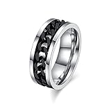  KY Jewelry Anillo de Cadena de Acero Inoxidable para Hombre y niño, Tallas 36 a 44