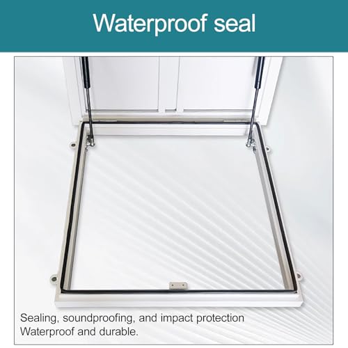 Panel de acceso antirrobo e impermeable para tejado con escotilla metálica de 80x80 cm 7