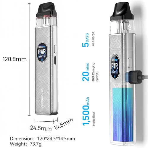 Vaporesso XROS 5 Cosmic Black – Pod Kit E‑Zigarette mit 1500 mAh Akku, 3 ml Pod, COREX 3.0 Mesh-Coil, USB‑C, Airflow-Control & Display – MTL & RDL geeignet