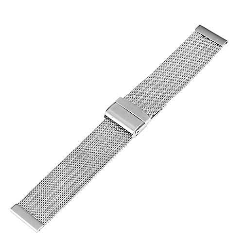 QHQQXN Correa de Reloj, 18/20/22/24 mm Hebilla de Gancho Malla Correas de Reloj de Acero Inoxidable Correas de Reloj Correa de Repuesto