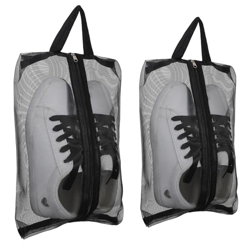 Tyqour 2 Pack Shoe Travel Bag Travel Shoe Bags for Storage Reusable Shoe Bags for Travel with Zipper Travel Essentials Women for and Men Shoe Bag for Gym Sport