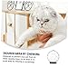 POPETPOP Pet Space Hood -Chewing Cat Hood Helmet for Dogs After Surgery Hood for Cats After Surgery Helmet for Cat Breathable Cat Hood Adjustable Kitten Helmet Helmet