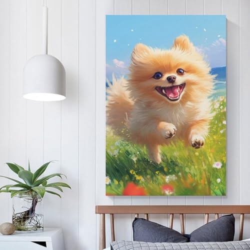 Tableau impression sur toile chien Pomérien pour rafraîchir un mur vide - 5
