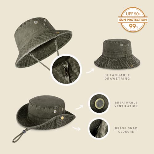 Image of Hot Summer Bucket Hat - Trendy Cotton Sun Hat for Beach, Golf, Fishing