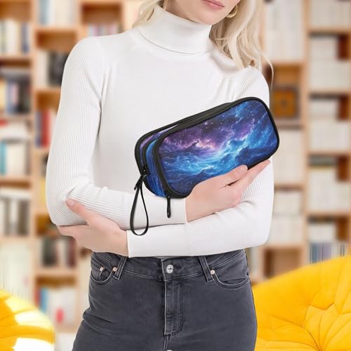 Image of Caikeny Pencil Case Bursting Galaxy Pen Bag Large Capacity Pencil Box Pen Pouch with Zipper Cosmetic Organizer for Kids Teens Adults