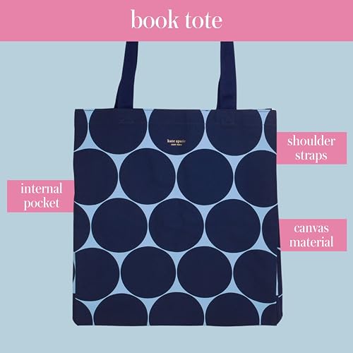 Image of kate spade new york Canvas Tote Bag for Women, Cute Tote Bag for Teacher, Canvas Beach Bag, Book Tote with Pocket