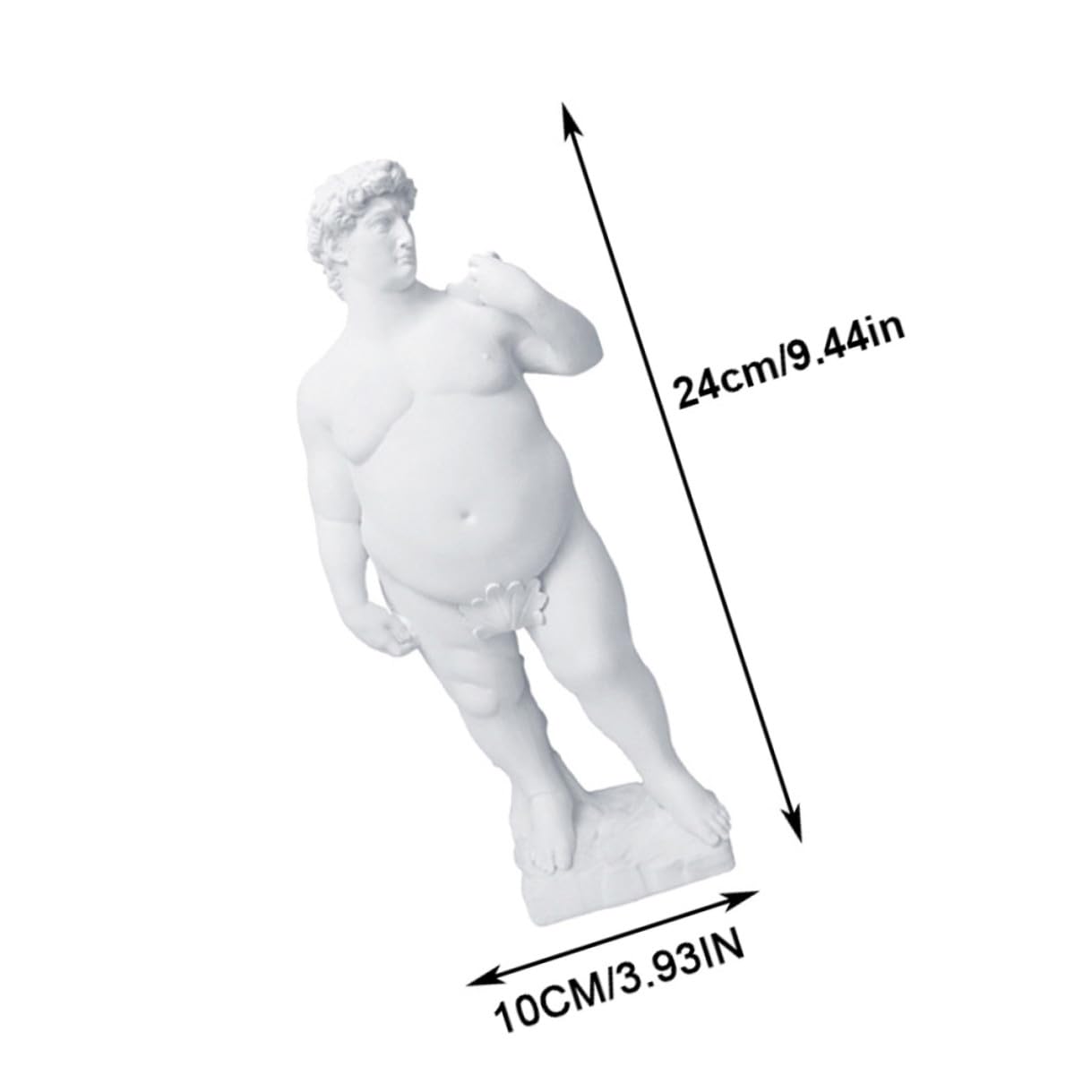 ibasenice Estatua de David Gordo Desnudo para decoración de Escritorio en la Oficina o el hogar, tamaño pequeño para decoración de estantes