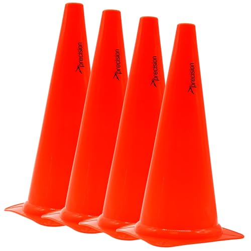 Precision Traffic Vinyl Cones - Orange, 12 Inch (Set of 4)