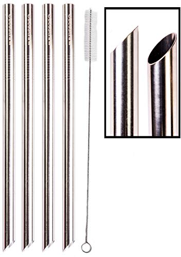 4 POINT END BOBA Straw Stainless Steel Extra Wide 1/2