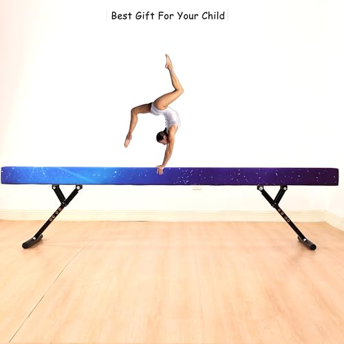 defulion 8 Ft Gymnastic Balance Beam for Kids Children Home Practice, Adjustable Balance Beam 22inch Adjustable Height, High and Low Floor Gym Training Beam by defulion - Used condition - Image 6