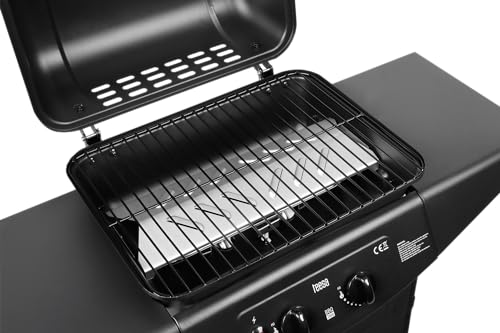 Foto von TEESA TSA0080 Gas-Grill, 2 Brenner, schwarz