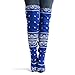 Cape Robbin Spring Bandana Print Over The Knee Boots, Stiletto Heel, Fashion Dress Boots for Women (6.5, Blue Bandana)