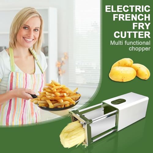 Cortadora eléctrica para papas fritas con hojas de 1/2 y 3/8 pulg miniatura 4