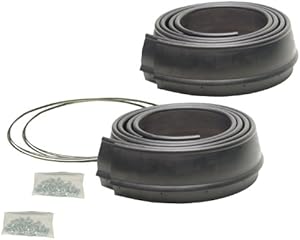 Pacer Performance 52-189 Flexy Flares Black 2-1/2" x 58" Heavy Duty Reinforced Rubber Fender Extension Kit - 4 Piece