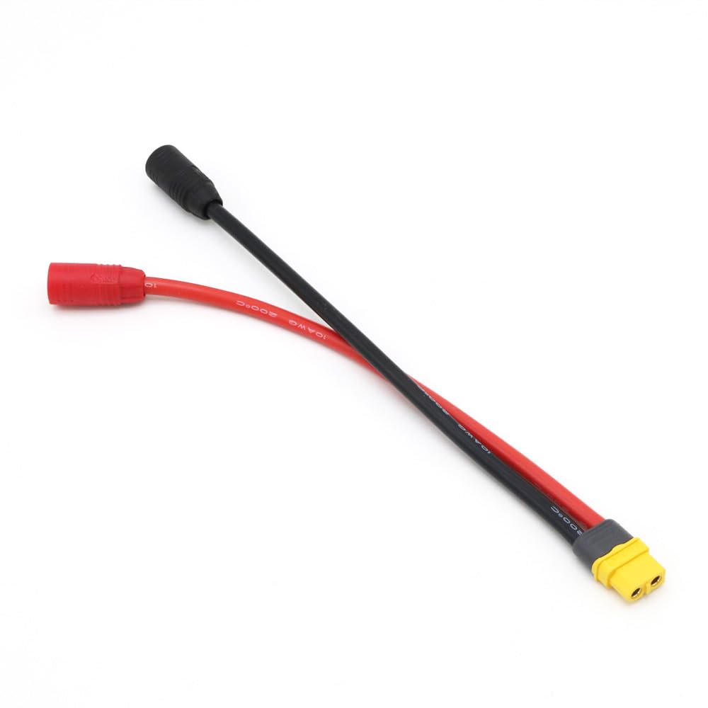 Amass EC5 /XT60 /XT90S Buchse auf XT150 / AS150 Stecker/Buchse Adapterstecker 10AWG 15CM Kabel for Rc Batterie Rc Drone(XT90S to AS150)