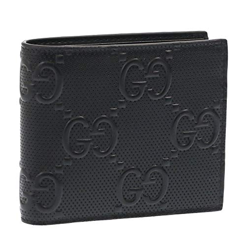 [グッチ] 2つ折り財布 メンズ GGエンボス レザー 小銭入れ付 625555 1W3AN 1000 ブラック [並行輸入品]