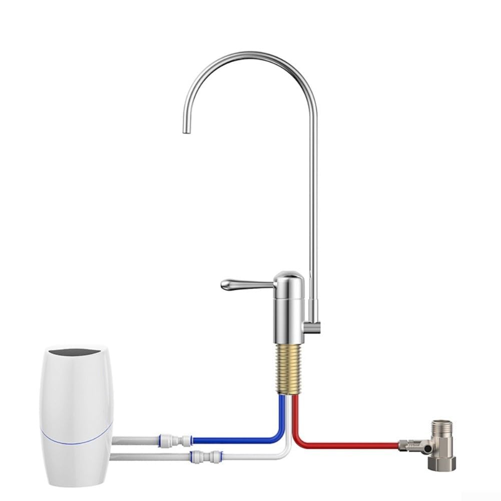 Grifo giratorio de latón de 360 grados para filtro de agua eSpring, repuesto de grifo de filtro de cocina de acero inoxidable con boquilla fría