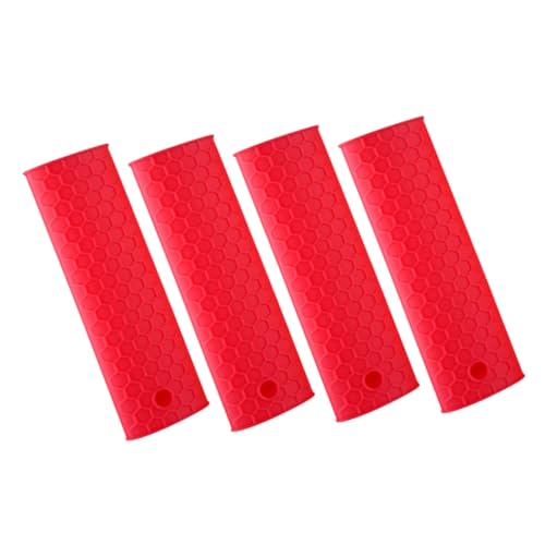 DECOMELODY 4 Piezas Protector de Mango de Silicona Antideslizante Resistente al Calor Funda para Asas de Ollas y Sartenes de para Cocina