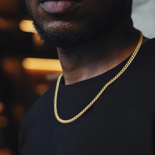 14K Gold Chain for Men Gold Cuban Link Chain for Men 14K Gold Necklaces for Women Chains for Mens Necklace Chains 5MM2