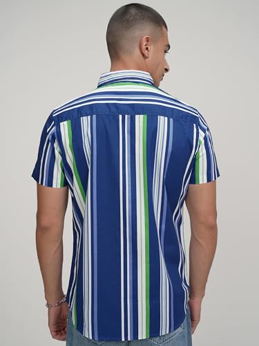 Image of Highlander Men's Striped Slim Fit Shirt