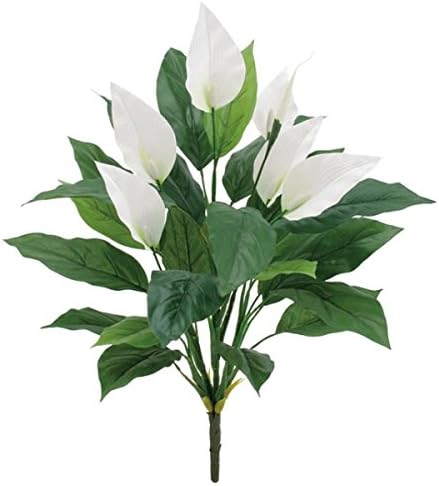 Amazon スパティフィラムブッシュ 5 Flb80 スパティフィラム 造花 ブッシュ 束 アートフラワー 造花 オンライン通販