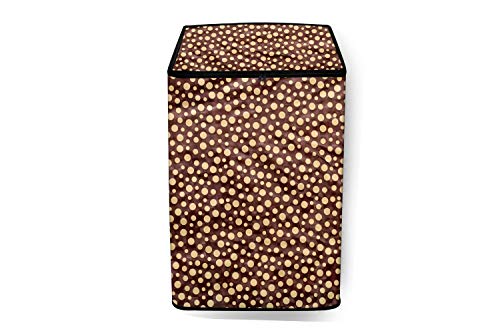 Image of Stylista Top Load Fully Automatic Washing Machine Cover Suitable for Lloyd 6.5 kg, 7 kg & 7.2 kg Polka dot Pattern Brown