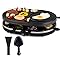 Raclette Set für 8 Personen mit Pfännchen & Schaber - Rostfrei & Regulierbar (Rund)