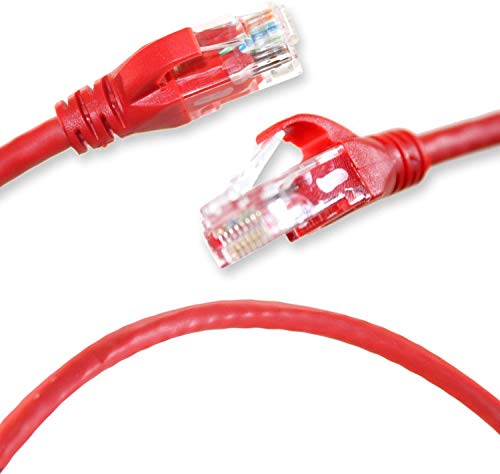 Dynacable Heavy Duty Cat6 Ethernet Copper Cable With Snagless Rj45 Connectors | 10 Pack/14Ft, 24 Awg 550Mhz, Ul-Listed, 10 Gb Max Speed For Fast Computer Networking - Red #TOP10
