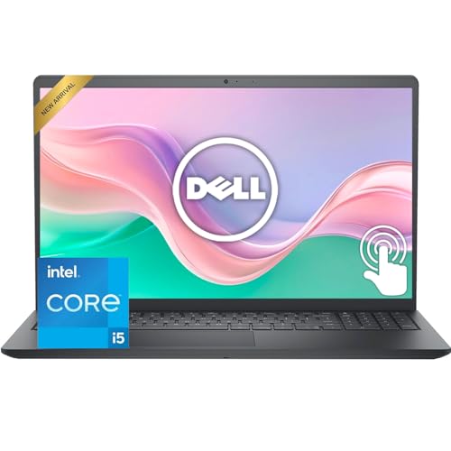 Image of Dell 15.6 inch FHD Touchscreen Laptop • Intel Core i5-1334U (10 cores) • 8GB RAM • 512GB PCIe SSD • SD Card Reader • Intel Iris Xe Graphics • 9H Battery • Wi-Fi 6 • Copilot AI • Win 11