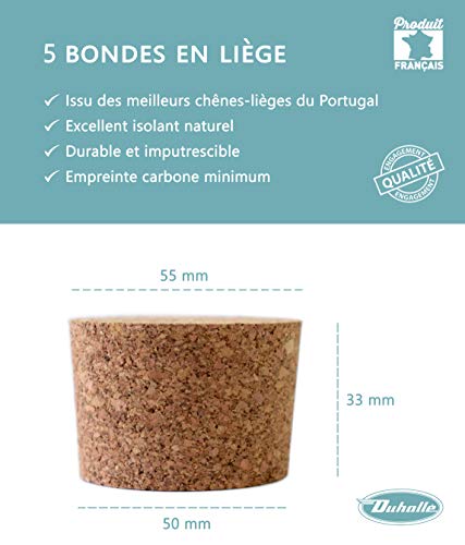 Duhallé 451 Lot de 5 Bondes/Bouchons en liège - Image 6