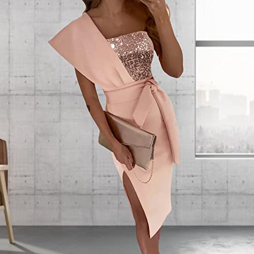 Vestido feminino collectvoz, vestido feminino de um ombro só elegante bodycon pulôver design dividid