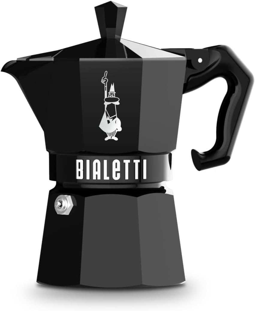 Bialetti Moka Exclusive, cafetière italienne 3 tasses, noir
